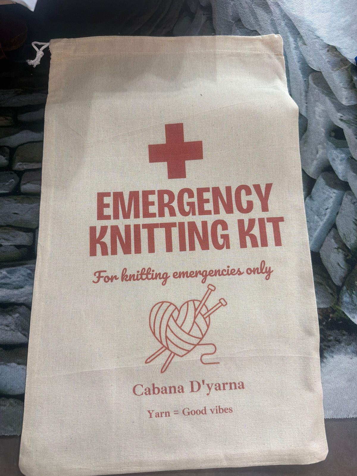 Emergency Knitting kit bag